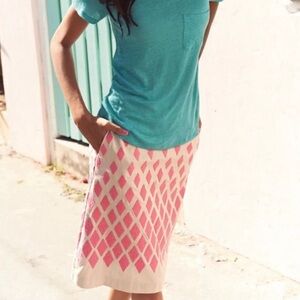 Boden Embroidered Diamond A-Line Skirt